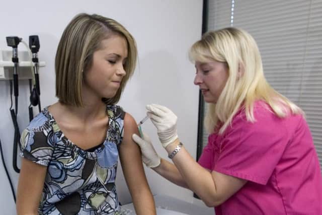 The Human Papillomavirus (HPV) vaccine being administered. Picture: AP