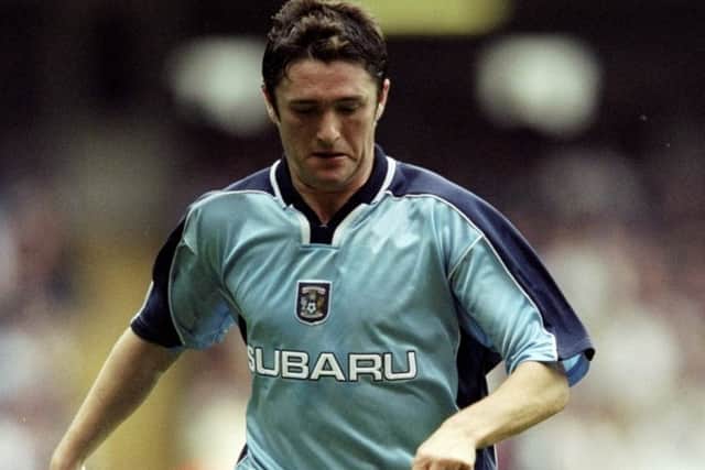 Gordon Strachan signed the young Keane for £6 million when he was manager of Coventry. Picture: Allsport