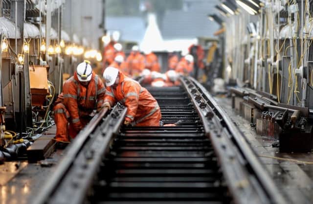 Work on the main line between Glasgow and Edinburgh has begun. Picture: Contributed
