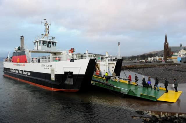 The Cumbrae Ferry risks potential fire hazard with residents carrying fuel. Picture: Robert Perry