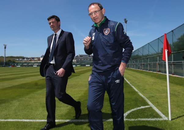 Republic of Ireland manager Martin ONeill at his sides Gannon Park training base in Dublin yesterday. Picture: PA