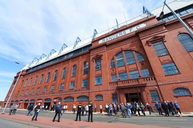 Rangers shareholders leave Ibrox after yesterdays general meeting. Picture: SNS