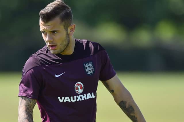 Jack Wilshere is set to line up for England in their European Championship qualifier in Slovenia tomorrow. Picture: AFP/Getty