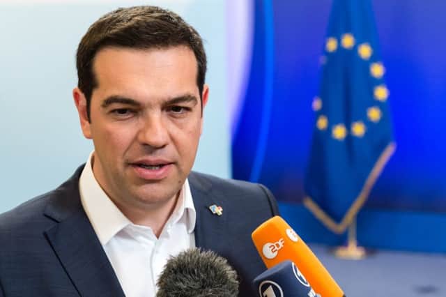 Greek Prime Minister Alexis Tsipras after meeting with European Commission President. Picture: AP