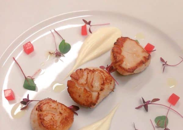 Scallop dish at the Taynuilt Hotel
