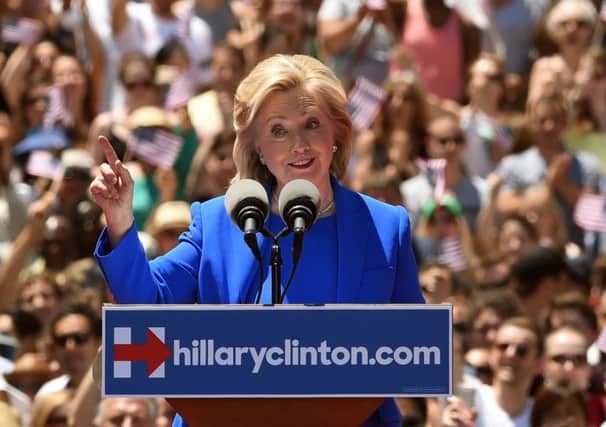 Hillary Clinton is the favourite to win the Democratic nomination and she is bidding to become the first female president. Picture: Getty