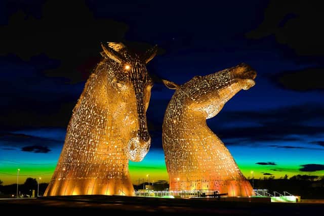The Kelpies have attracted more than one million visitors in their first year. Picture: Michael Gillen