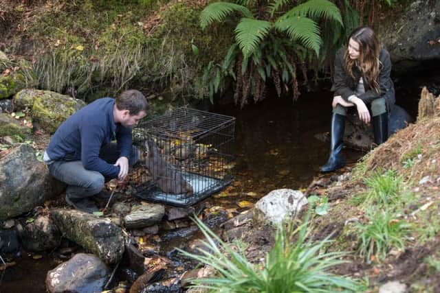 Talulah Riley, right, on location filming Scottish Mussel. Picture: Contributed