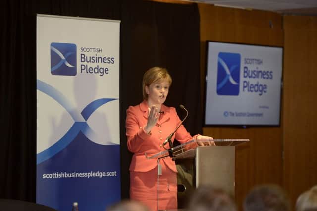 Nicola Sturgeon launched the Scottish Business Pledge. Picture: Julie Bull