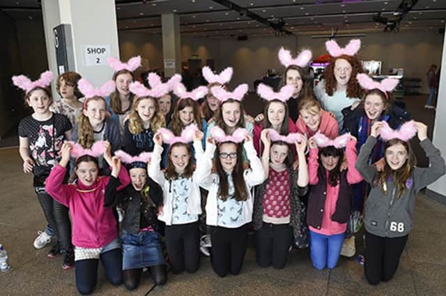 Girl Guides, flashing bunney ears and all, at the SECC concert. Picture: Greg Macvean