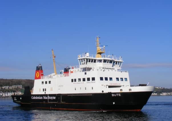 MV Bute departs Rothesay pier. Calmac currently operates the ferry services on Scotland's west coast. Picture: Johnston Press