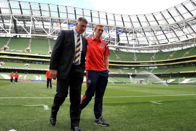 Darren Fletcher, right, spent the game on the bench in Dublin. Picture: PA