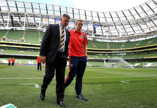 Darren Fletcher, right, spent the game on the bench in Dublin. Picture: PA
