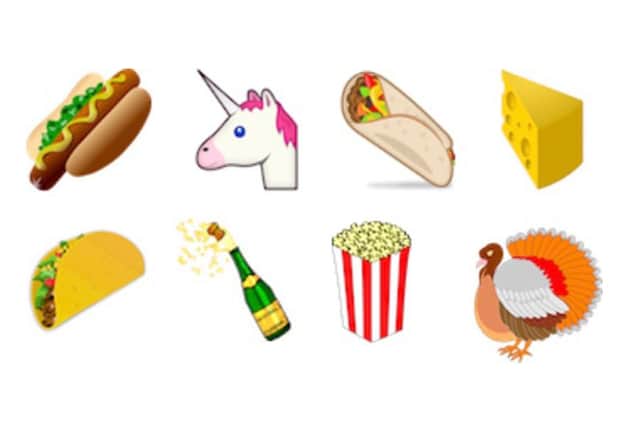 Some of the new emoji symbols - including the unicorn. Picture: Contributed