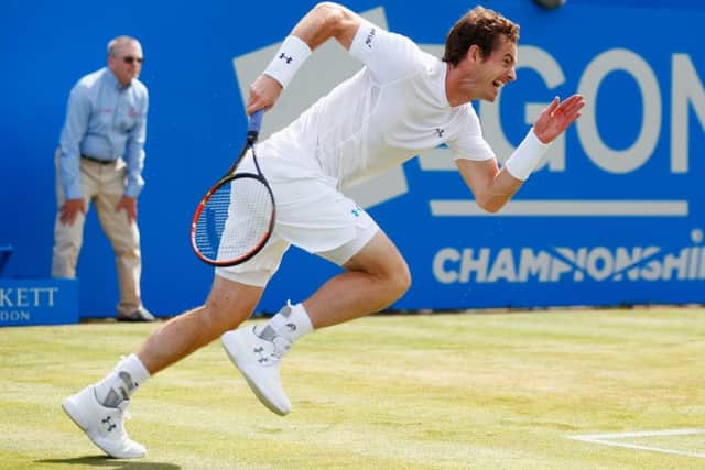 Andy Murray in action against Fernando Verdasco at Queen's Club. Picture: Getty Images