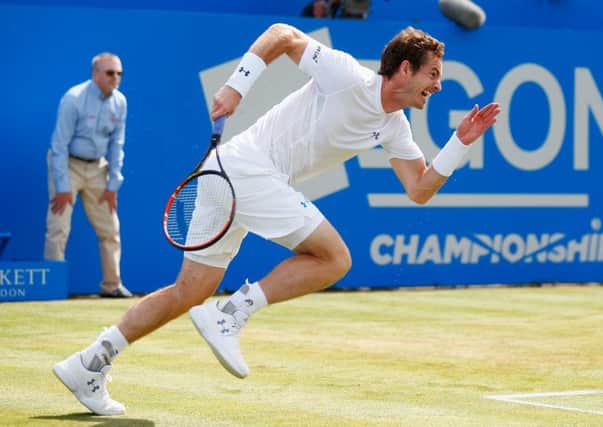 Andy Murray in action against Fernando Verdasco at Queen's Club. Picture: Getty Images