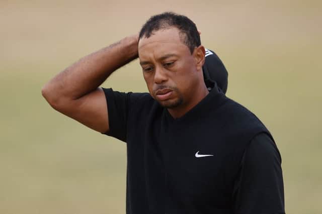 Woods was three shots over his previous highest score, carded while still an amateur in 1996. Picture: Getty