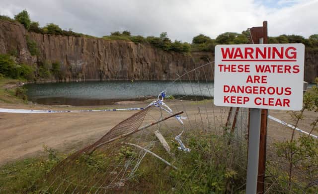 Police had warned of the dangers around the quarry in Inverkeithing, Fife after previous incidents. Picture: Hemedia