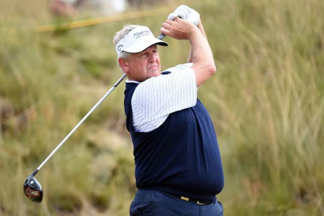 After undergoing tests and scans Montgomerie was able to return to the course in time to play his final round. Picture: Getty