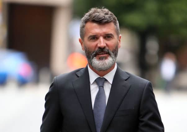 Roy Keane pictured arriving at Manchester Magistrates' Court this morning. Picture: PA