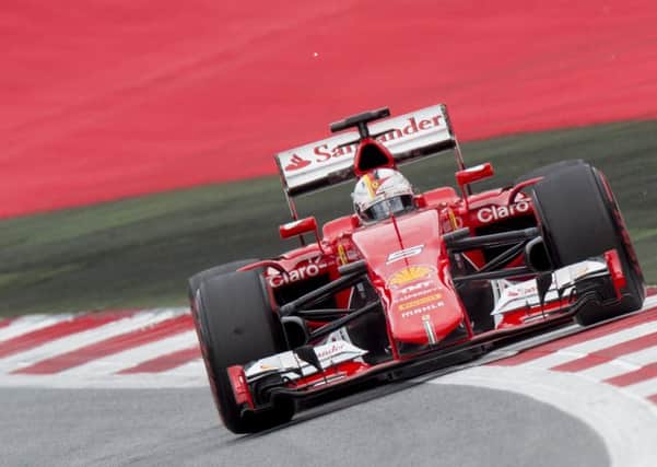 Ferraris Sebastian Vettel topped the timesheet in second practice at the Red Bull ring.  Picture: AFP/Getty