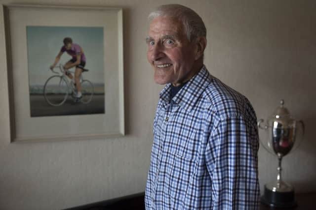 Scottish cycling legend Ian Steel at home in Largs. Picture: Robert Perry