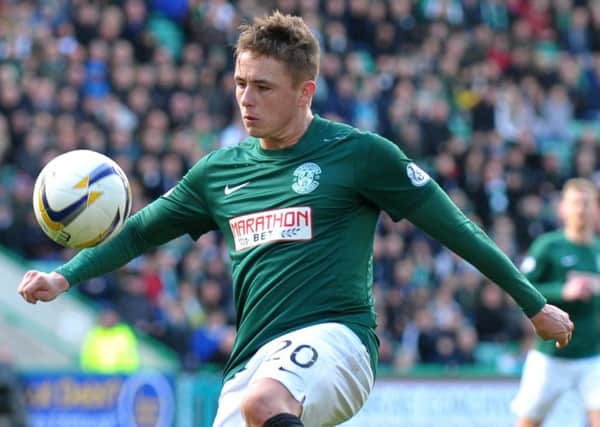 Hibs midfielder Scott Allan supported Rangers as a boy and is believed to be on their radar, but would he want his status to fall by moving to Ibrox?  Picture: Jane Barlow