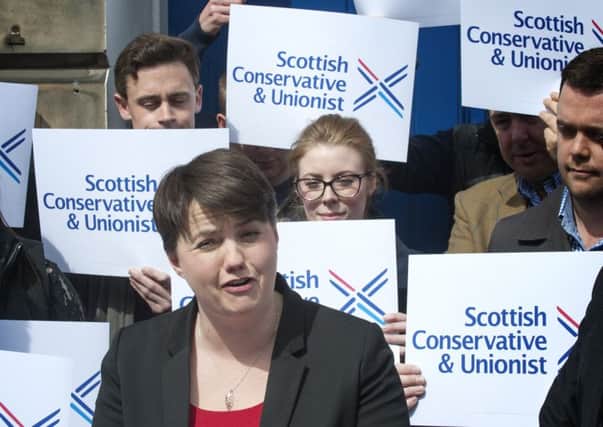 Ruth Davidson speaks in Edinburgh after the general election. Picture: Jane Barlow