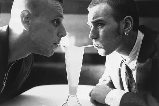 Ewan McGregor and Ewen Bremner (Spud) in a scene from the film Trainspotting. Picture: Miramax