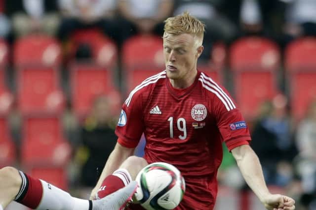 Denmark's Jens Jonsson has been starring for the Danish under-21 side at the European Championships. Picture: AP
