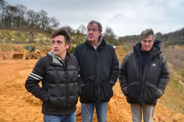 Former Top Gear presenters Jeremy Clarkson, Richard Hammond and James May. Picture: PA