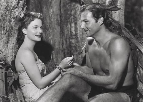 1950: Lex Barker and Virginia Huston shoot Tarzans Peril in Uganda, the first of the series to be staged in a real jungle.