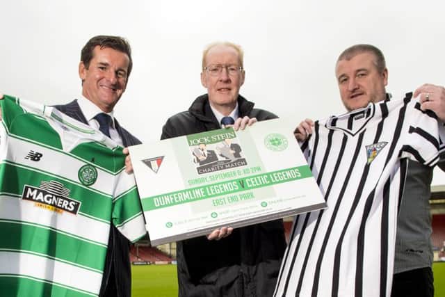 Tosh McKinlay, George Stein and Scott Thomson preview the Legends match at East End Park.  Picture: SNS