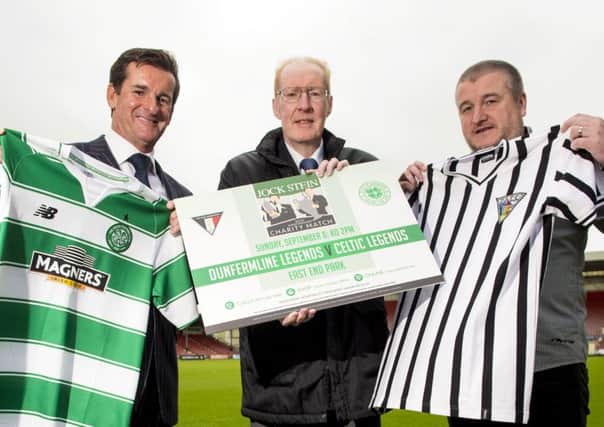 Tosh McKinlay, George Stein and Scott Thomson preview the Legends match at East End Park.  Picture: SNS