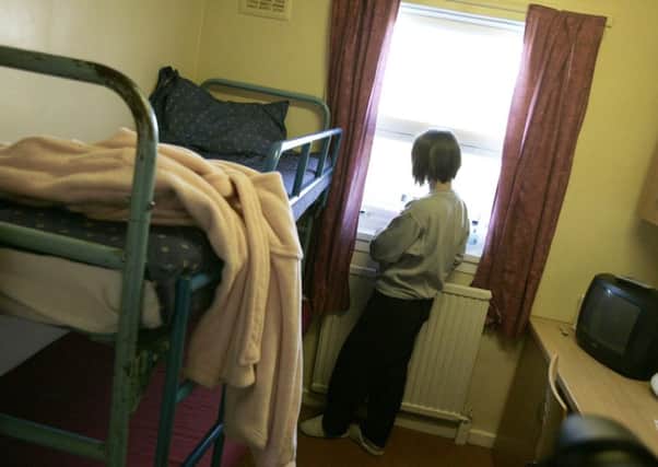 A female prisoner in a cell at Cornton Vale. Picture: PA