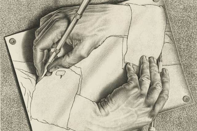 MC Escher Drawing Hands, 1948. Picture: © 2015 The M.C. Escher Company  Baarn, The Netherlands