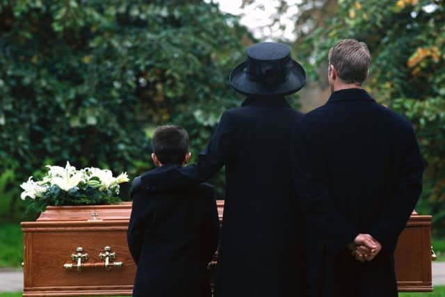 Families are having to find £1,273 on average to cover the basic costs for a burial. Picture: Editorial