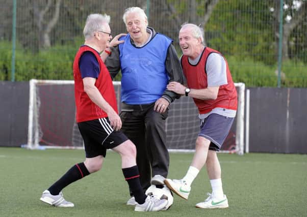 'Walking Football' is aimed at keeping people aged over-50 involved with football if they are not able to play the traditional game. Picture: John Devlin