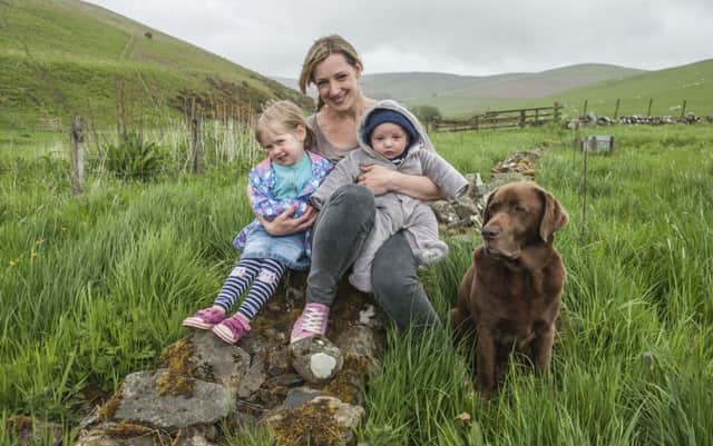 Jayne Wright with her daughter Emilia, son Lewes and dog, Winston. Picture: Phil Wilkinson