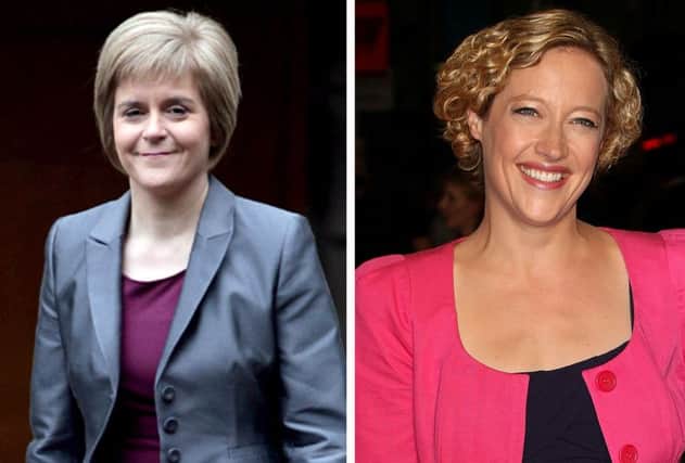 Nicola Sturgeon, left, took to Twitter to clarify comments made in an article by Channel 4 presenter Cathy Newman. Pictures: Hemedia/Getty