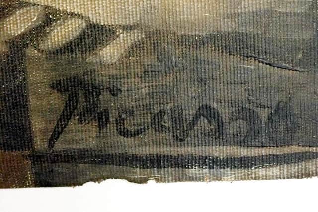 The signature on the painting which appears to say 'Picasso'. Picture: Hemedia