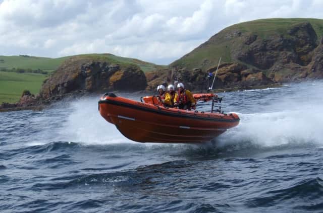 Paul Crowe and his crew out in the St Abbs lifeboat, which has been on call off the Berwickshire coast for 104 years