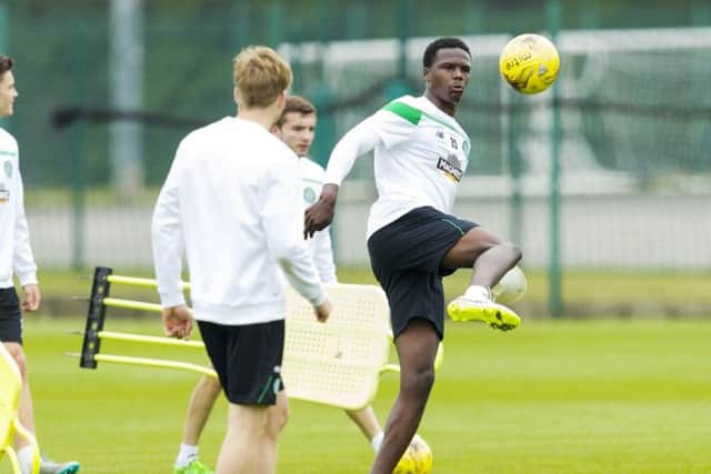 Dedryck Boyata, right, trains with his new team-mates earlier this week. Picture: SNS