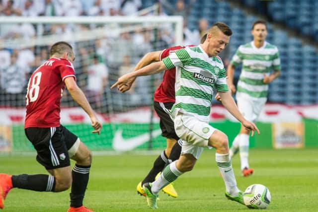 McGregor in action for Celtic against Legia Warsaw. Picture: Ian Georgeson