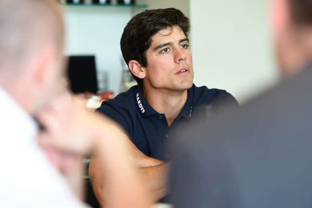 England Captain Alastair Cook speaks to the media at Lord's yesterday. Picture: Getty