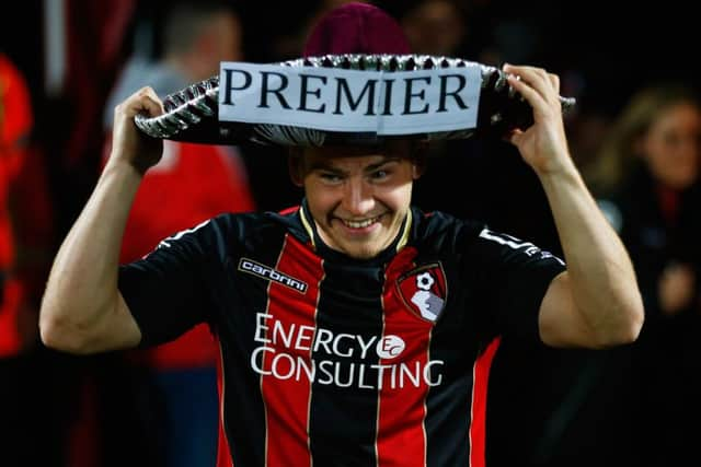 Ryan Fraser after celebrating Bournemouth's promotion to the English Premier League. Picture: Getty