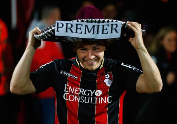 Ryan Fraser after celebrating Bournemouth's promotion to the English Premier League. Picture: Getty