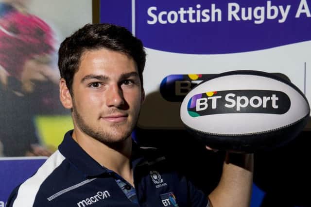 Sam Hidalgo-Clyne reflected on his own experience as he offered advice to the 2015 intake at the BT Sport Scottish Rugby Academy. Picture: SNS Group