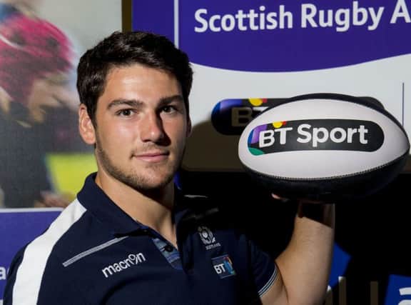 Sam Hidalgo-Clyne reflected on his own experience as he offered advice to the 2015 intake at the BT Sport Scottish Rugby Academy. Picture: SNS Group