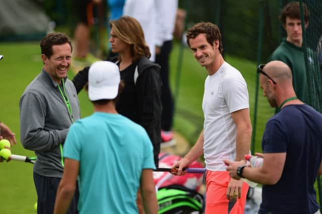 Jonas Bjorkman, left, is "like a kid at Christmas". Picture: Getty